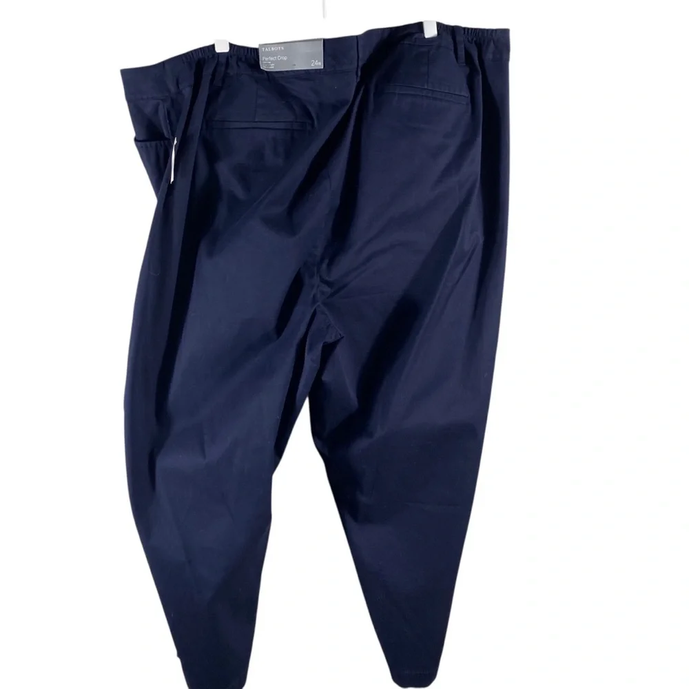 Talbots Perfect Crop Navy Pants 24W NWT - Picture 2 of 8